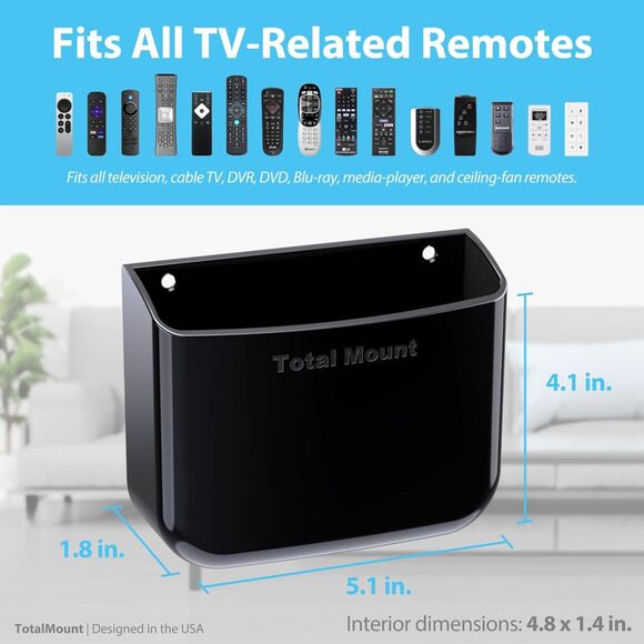 Total Mount Hole-Free Remote Holder - Picture 3 of 5